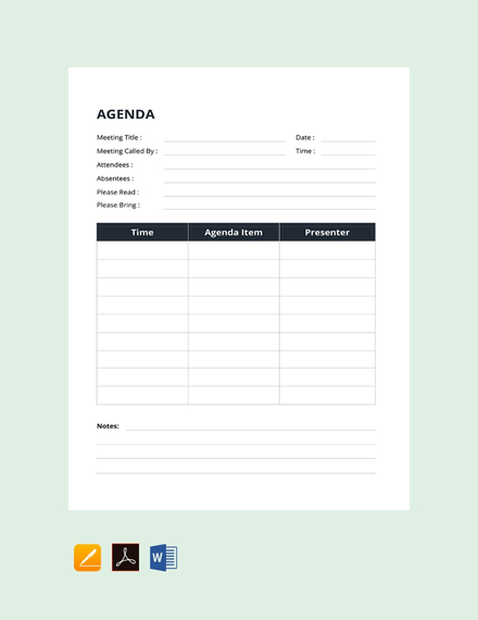 google doc meeting agenda template