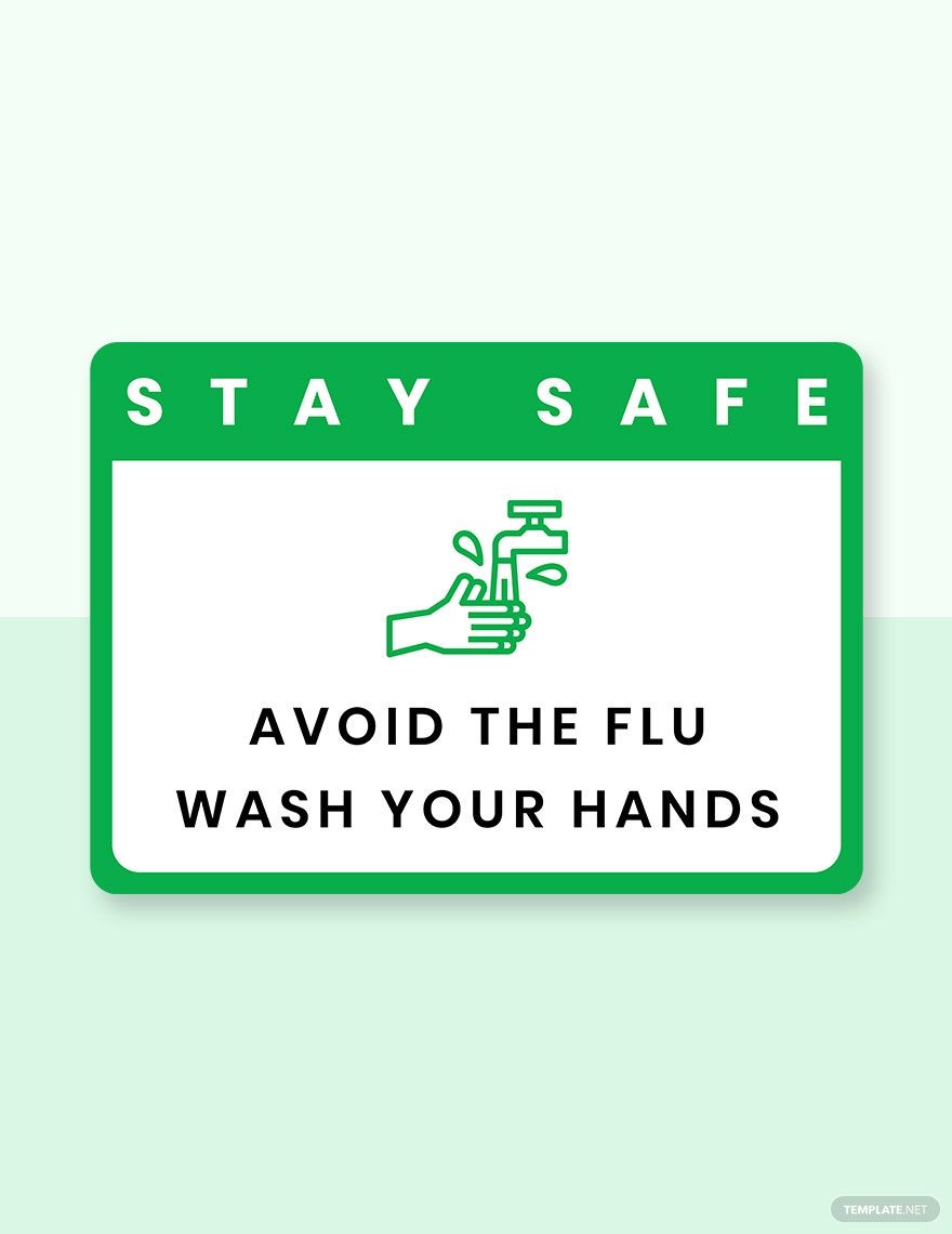 Avoid the Flu Wash Your Hands Label Template