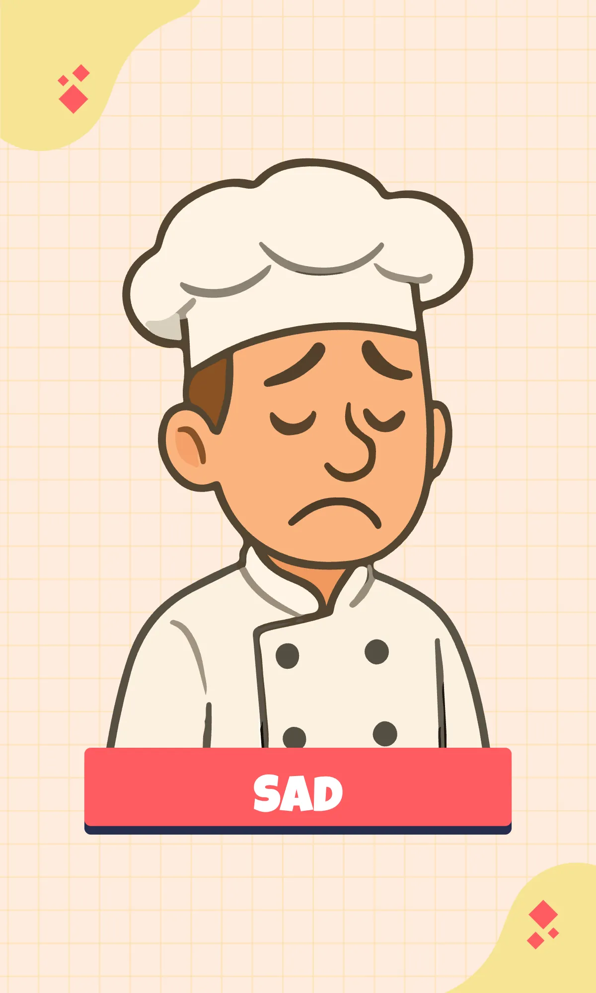 Free Cartoons Background Emotions Flashcard Template to Edit Online