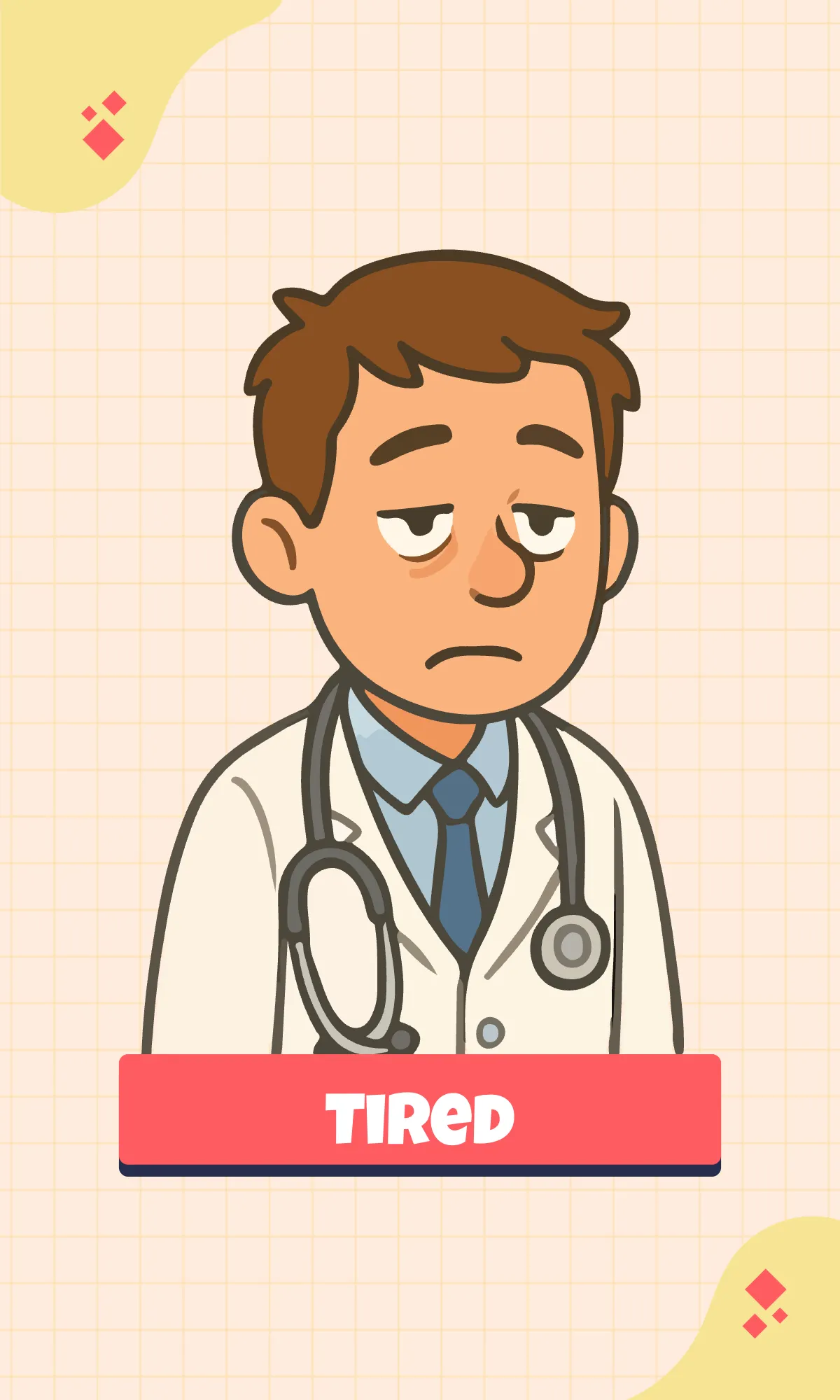 Free Cartoons Background Emotions Flashcard Template to Edit Online