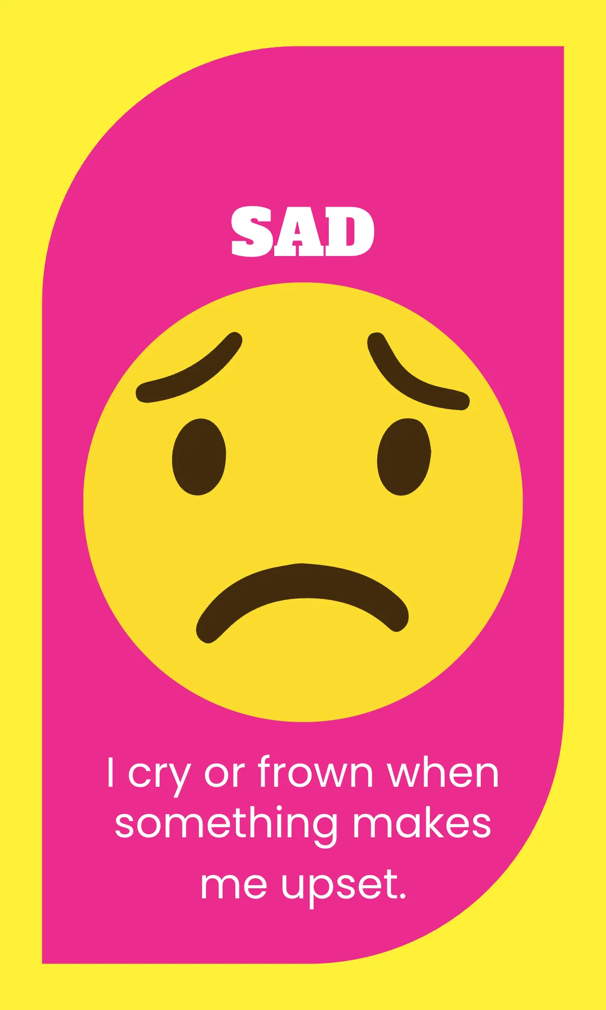 Free Yellow Emotions Sorting Flashcard Template to Edit Online