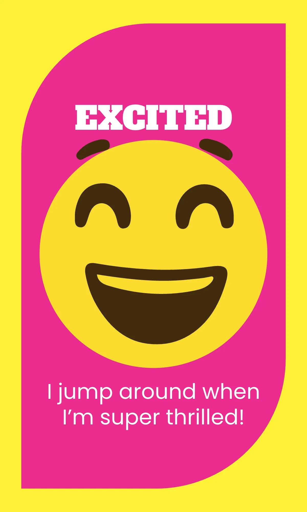 Free Yellow Emotions Sorting Flashcard Template to Edit Online