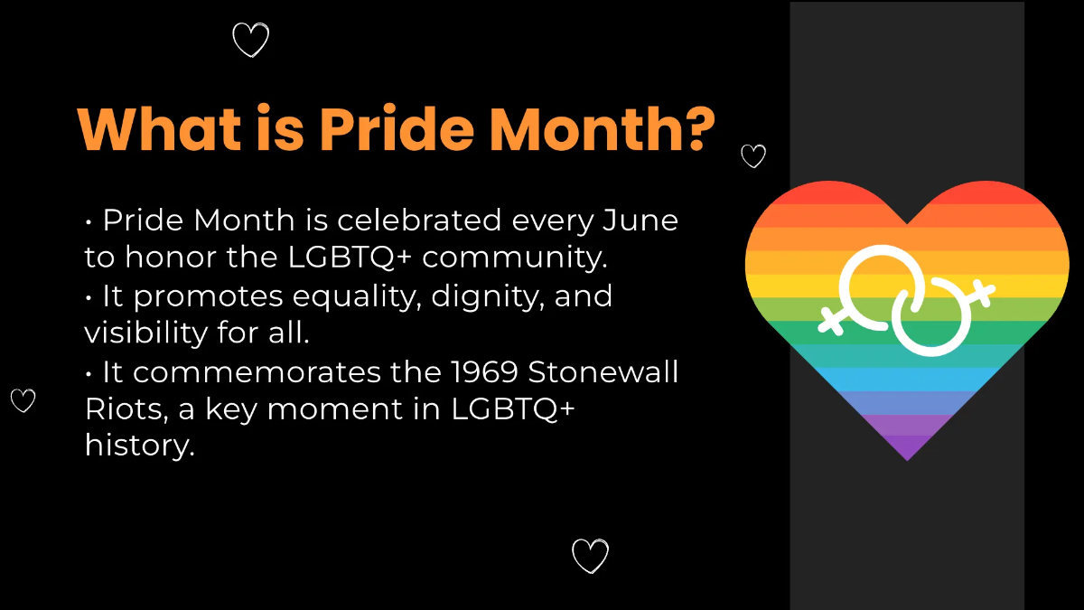 Free Pride Month Presentation Template to Edit Online