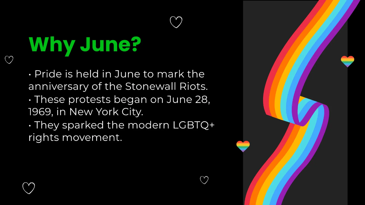 Free Pride Month Presentation Template to Edit Online