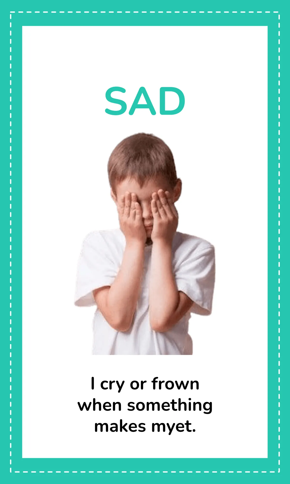 Free Emotions Flashcard with Pictures Template to Edit Online