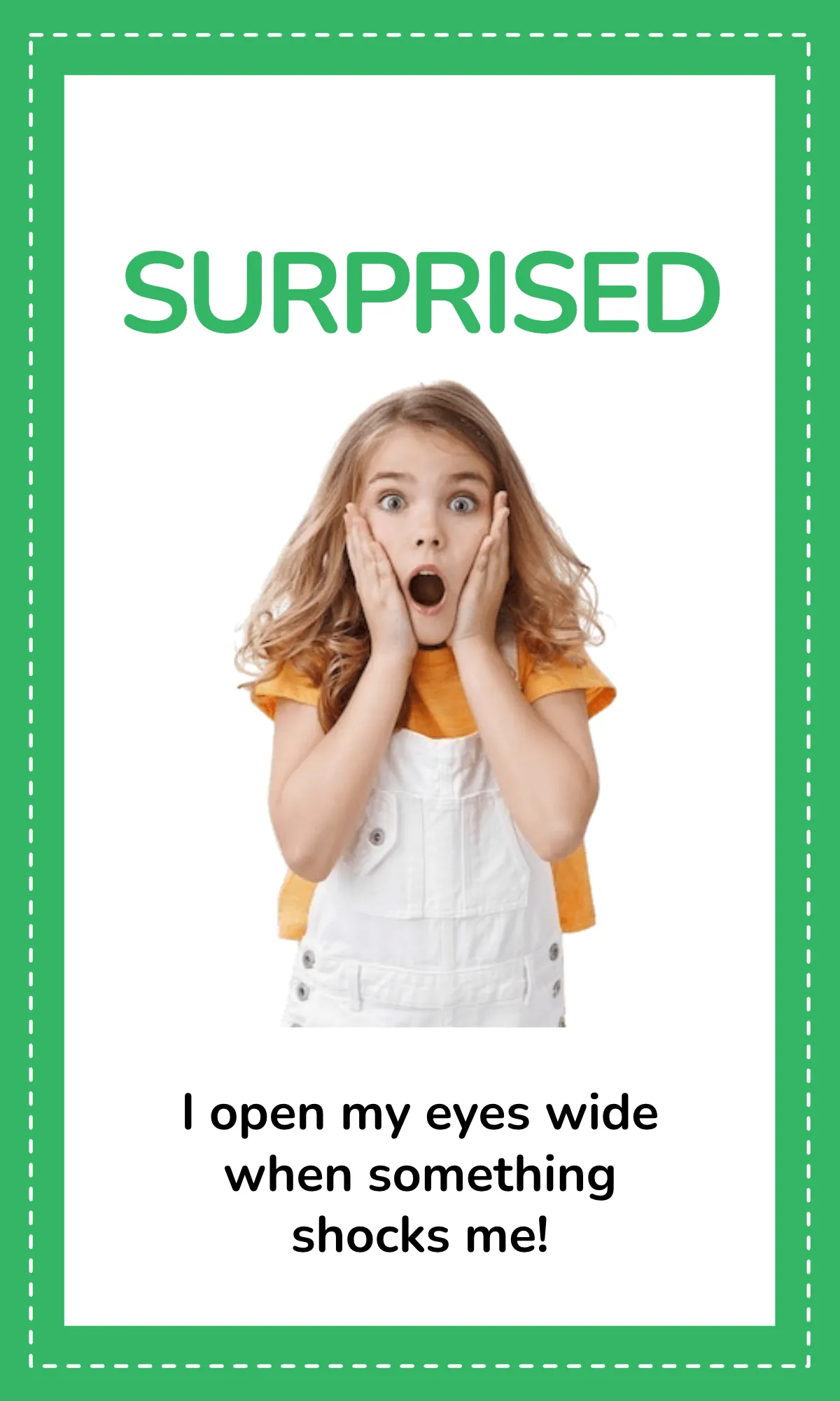 Free Emotions Flashcard with Pictures Template to Edit Online