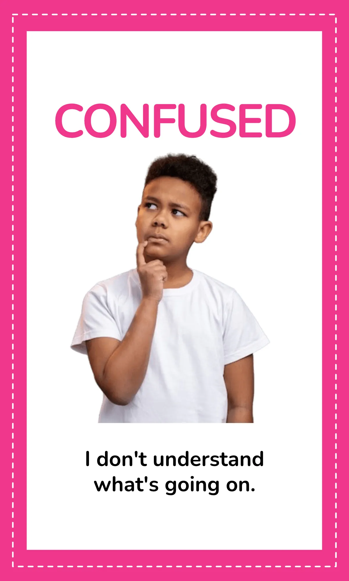 Free Emotions Flashcard with Pictures Template to Edit Online