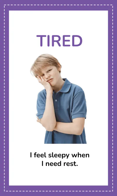 Free Emotions Flashcard with Pictures Template to Edit Online