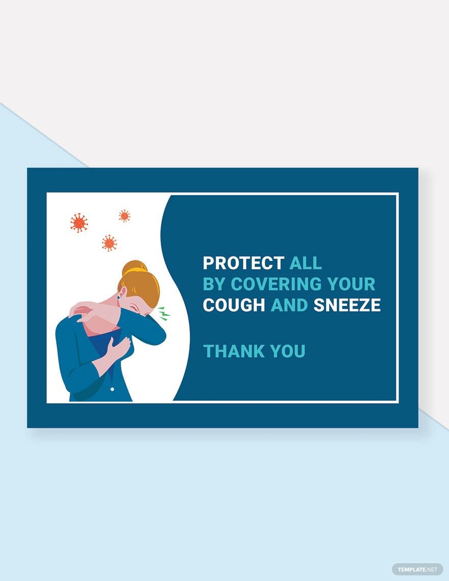 Cover Your Cough & Sneeze Protects All Label Template