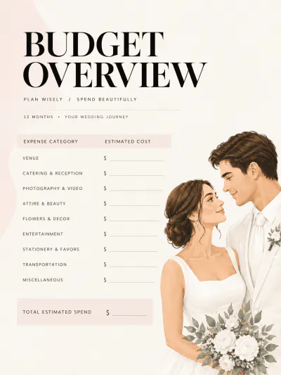 Free Free Pastel Romance Wedding Planner Template to Edit Online
