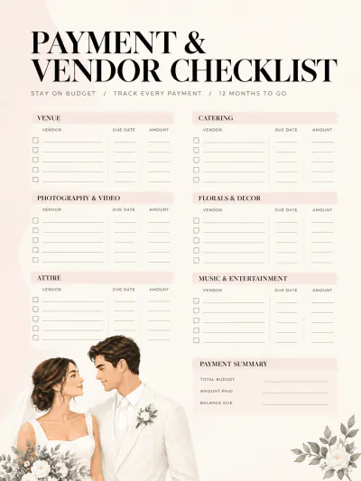 Free Free Pastel Romance Wedding Planner Template to Edit Online