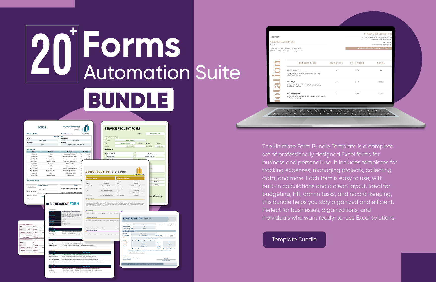 20+ Forms Automation Suite Template Bundle