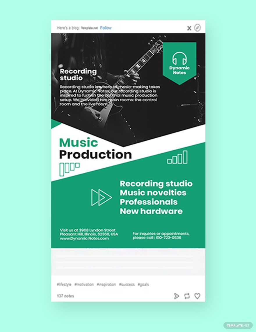 Music Production Tumblr Post Template