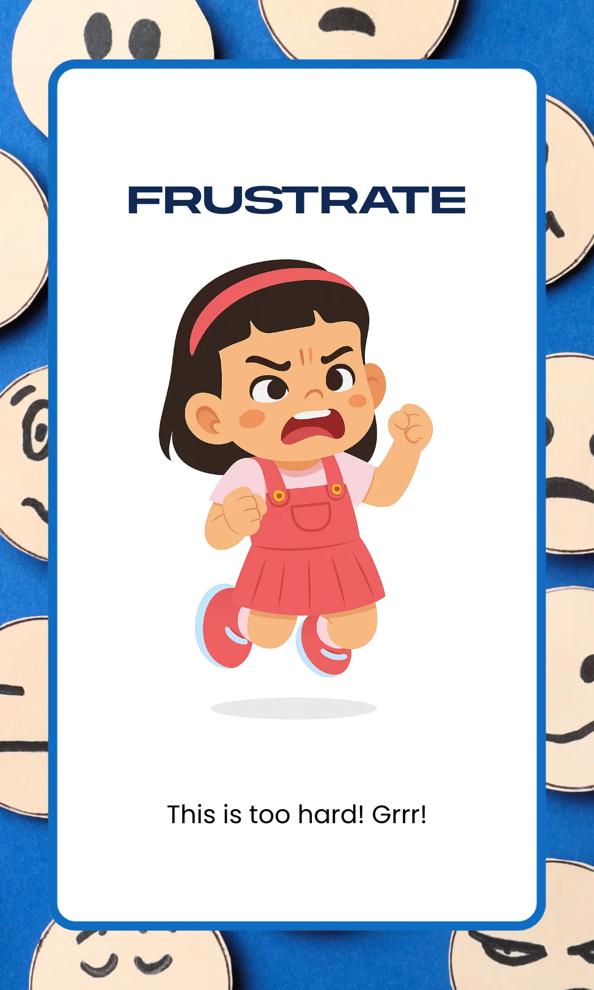 Free Emotions Flashcard for Classroom Template to Edit Online