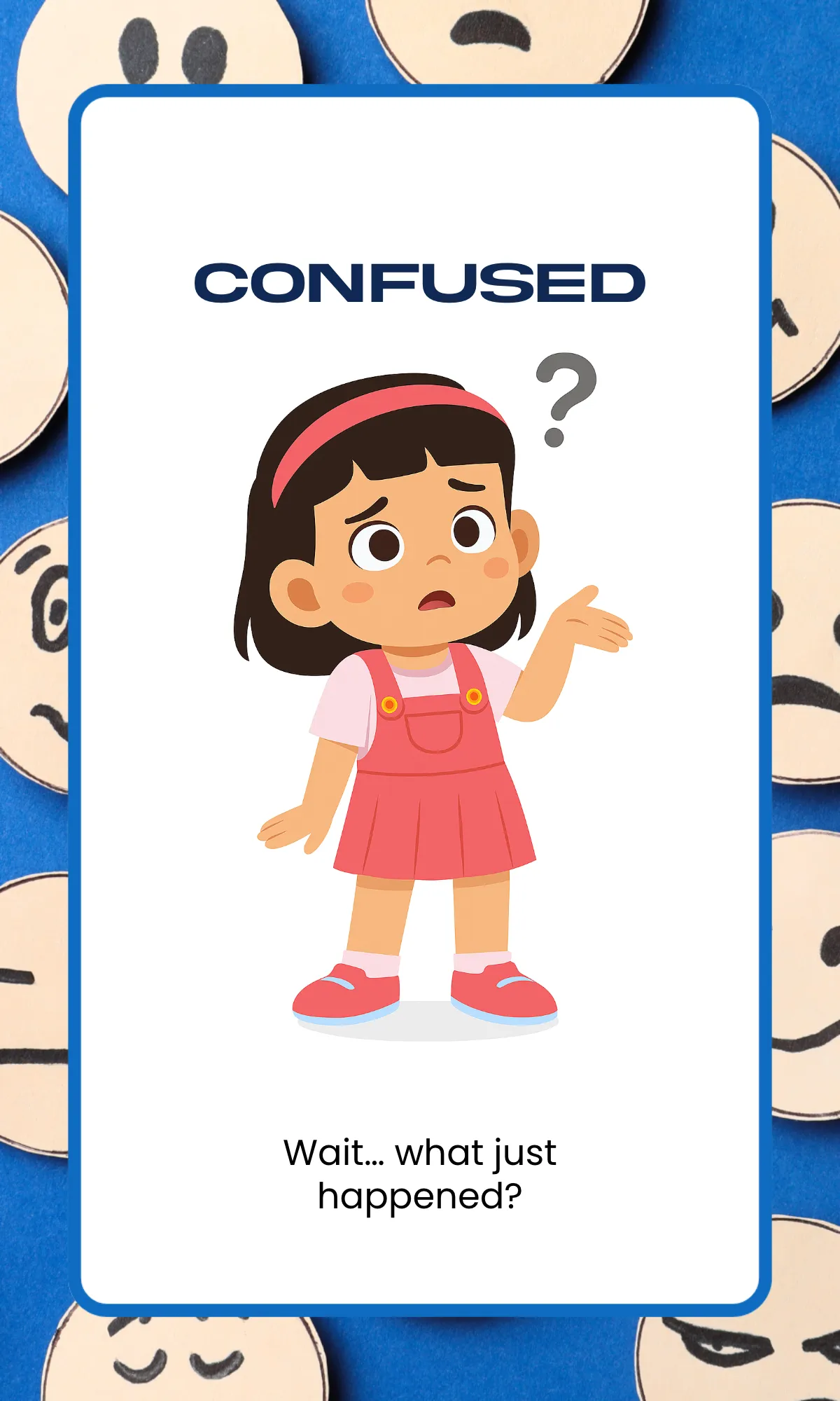 Free Emotions Flashcard for Classroom Template to Edit Online