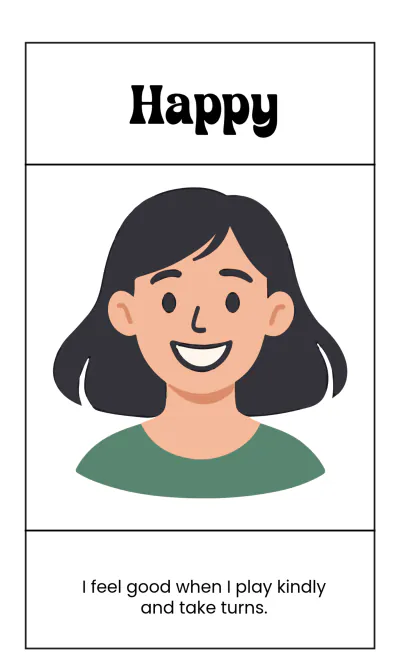 Free Social Skills Emotions Flashcard Template to Download to Edit Online