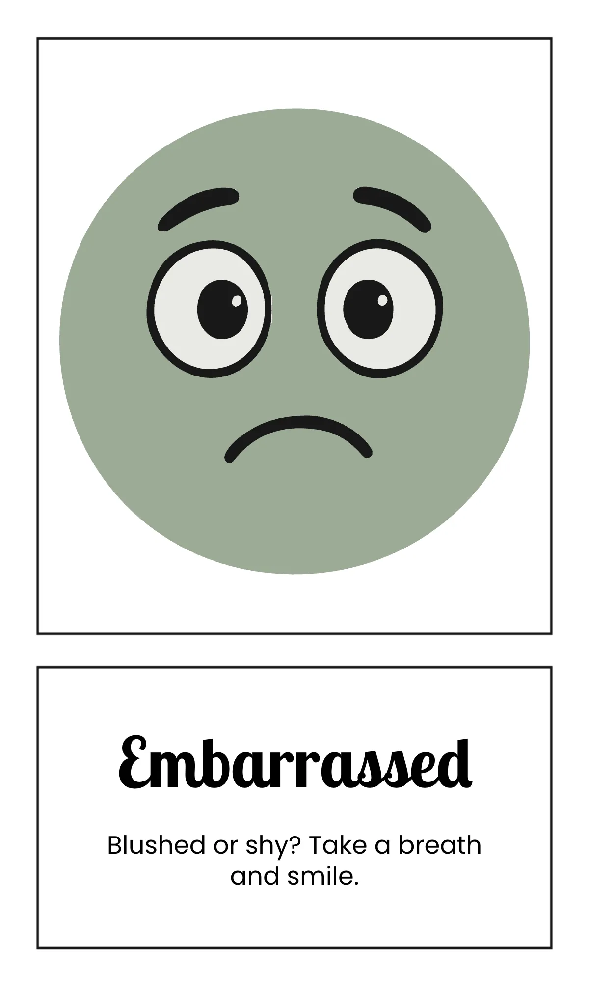 Free White Emotions Management Flashcard Template to Edit Online