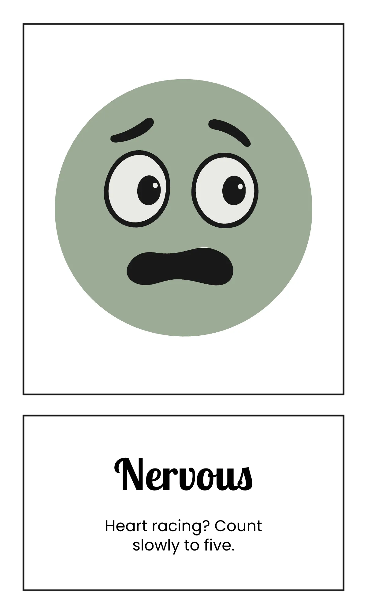 Free White Emotions Management Flashcard Template to Edit Online