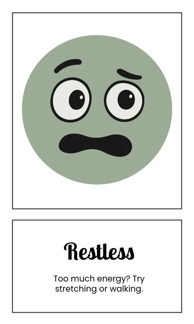 Free White Emotions Management Flashcard Template to Download to Edit Online
