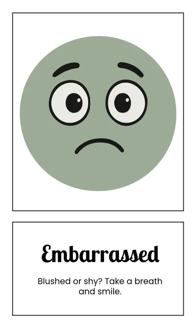 Free White Emotions Management Flashcard Template to Download to Edit Online