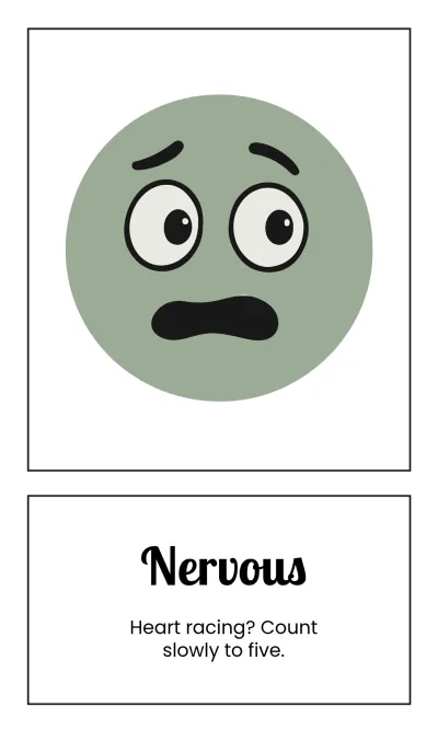 Free White Emotions Management Flashcard Template to Download to Edit Online