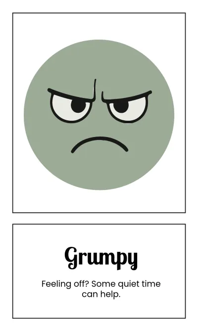 Free White Emotions Management Flashcard Template to Download to Edit Online