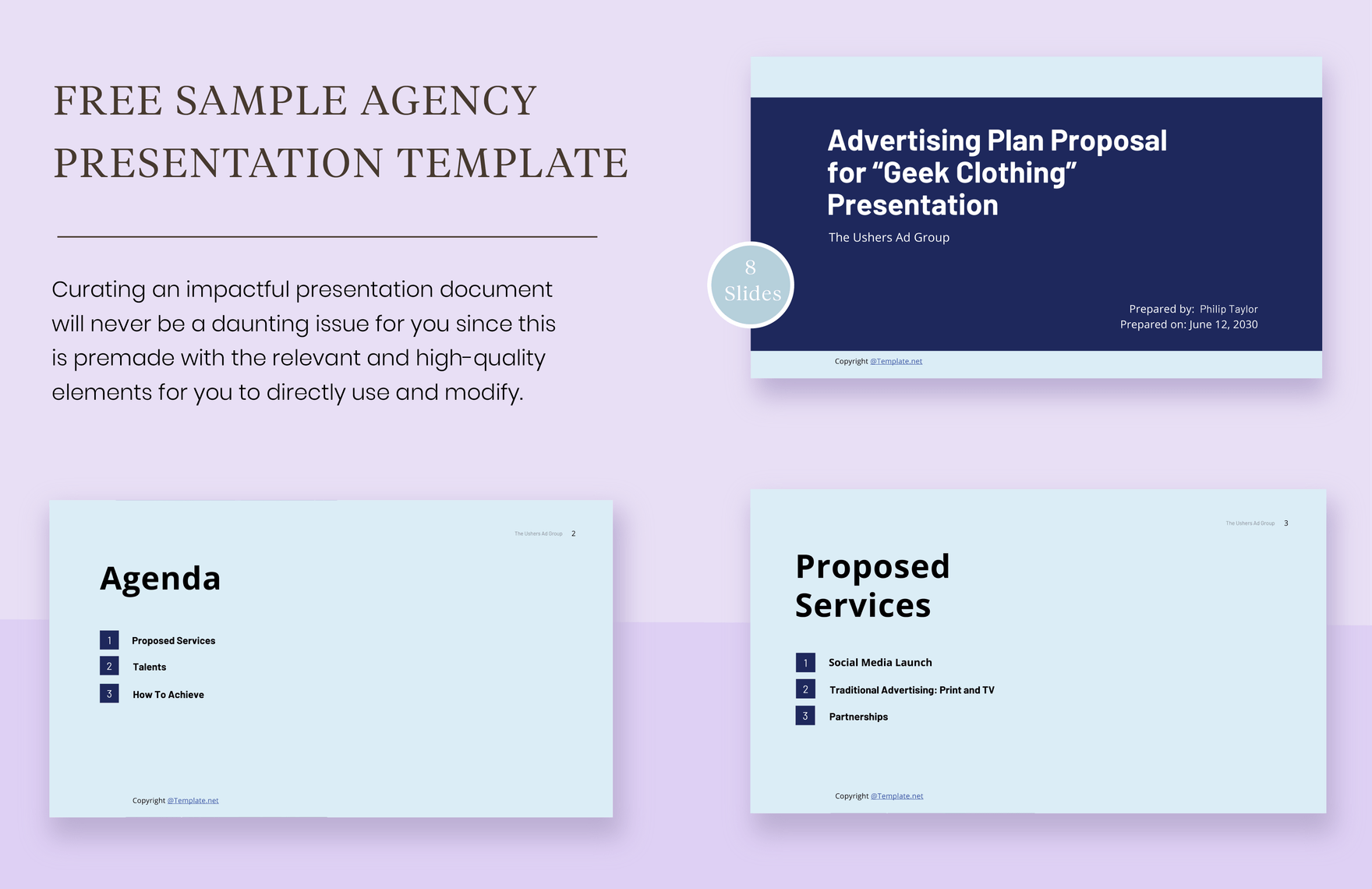 Sample Agency Presentation Template