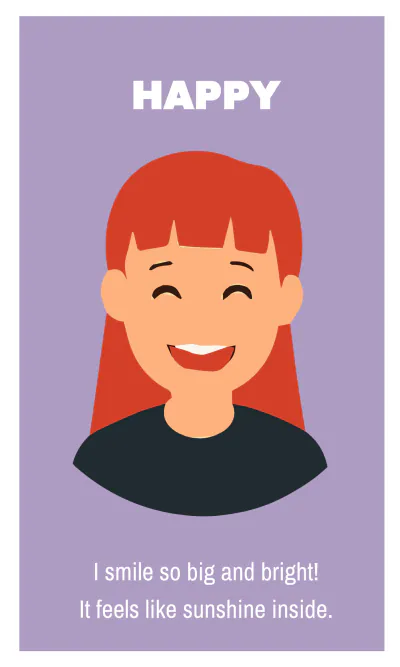 Free Emotions and Feelings Flashcard Template to Edit Online