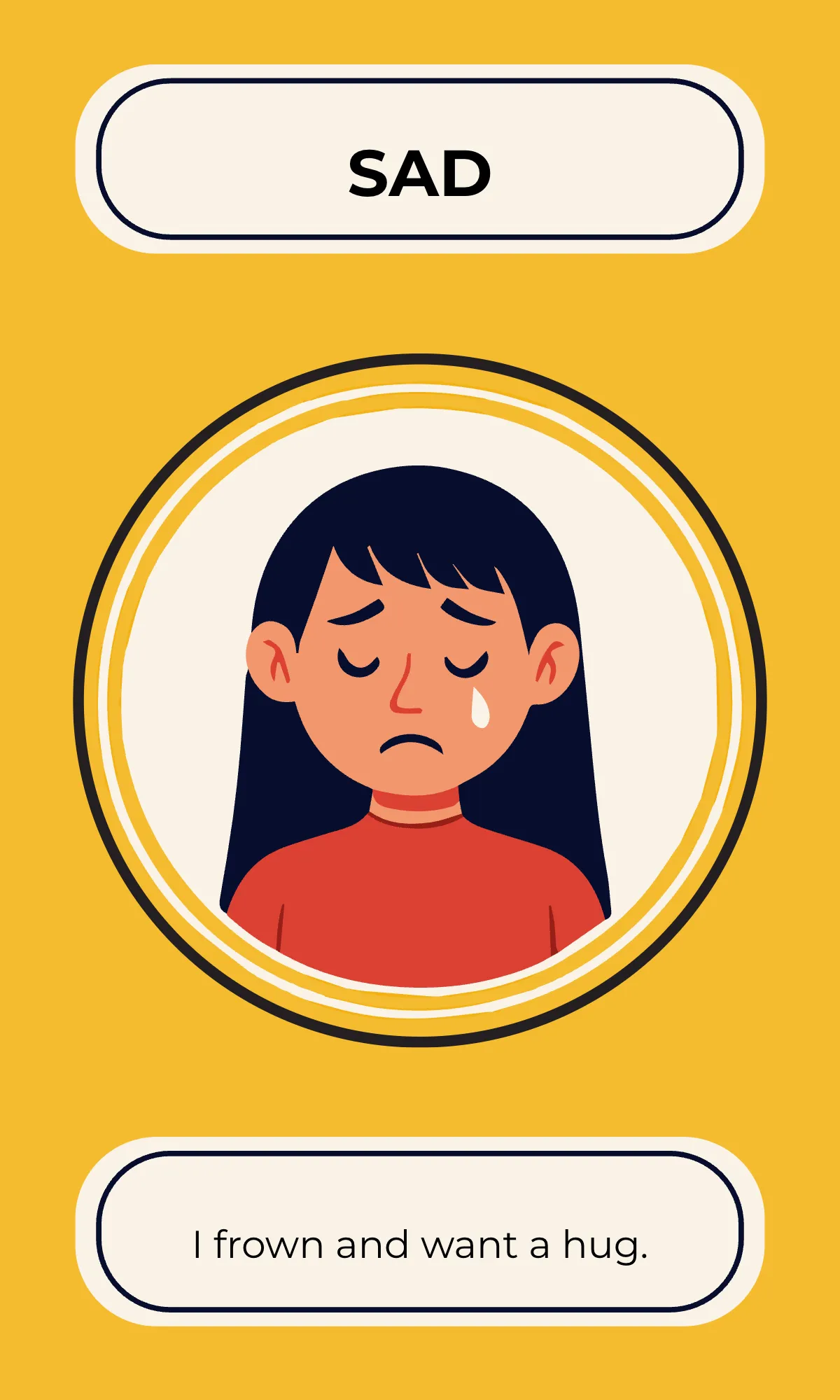 Free Emotion Faces Flashcard Template to Edit Online