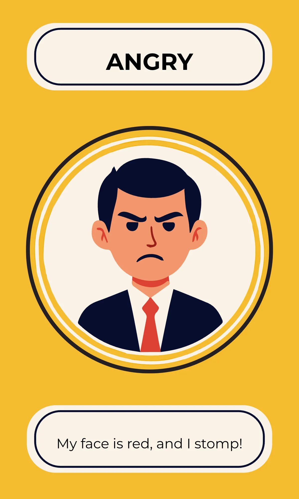 Free Emotion Faces Flashcard Template to Edit Online