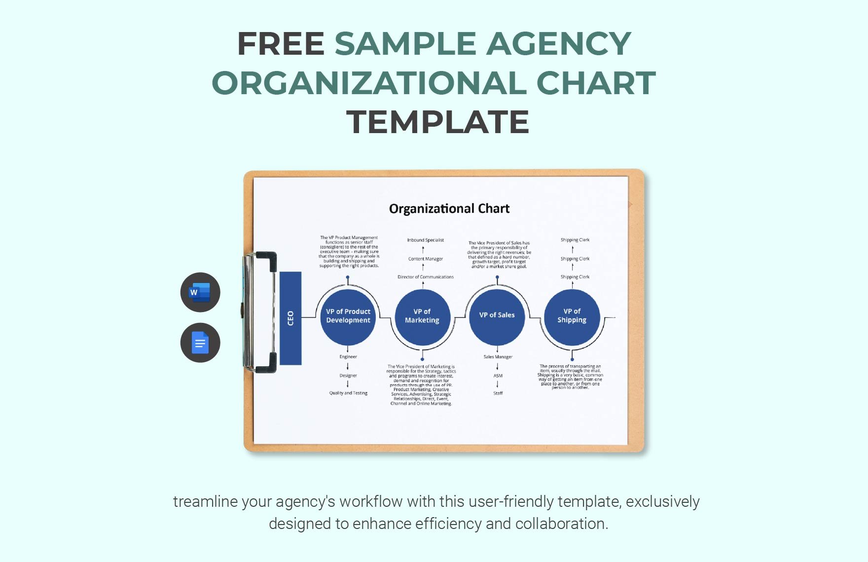 Sample Agency Organizational Chart Template