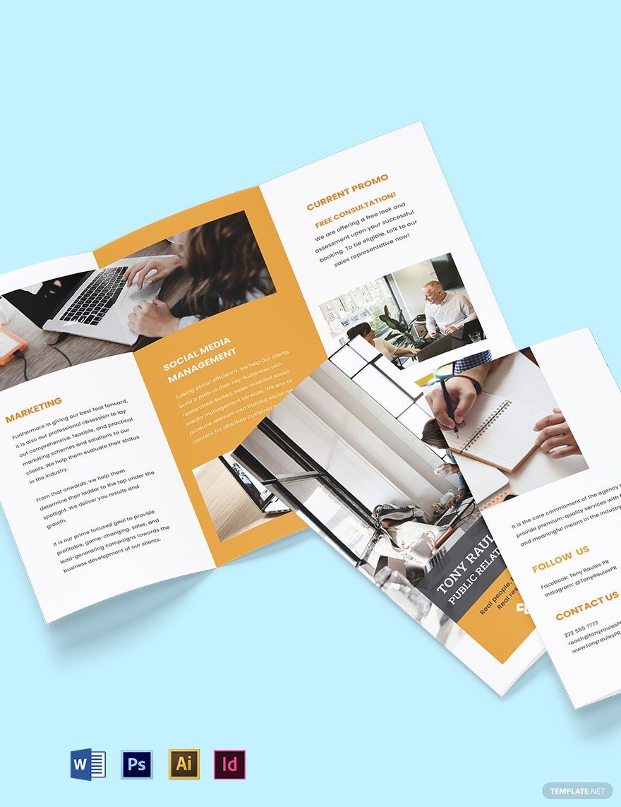 Trifold Business Agency Brochure Template