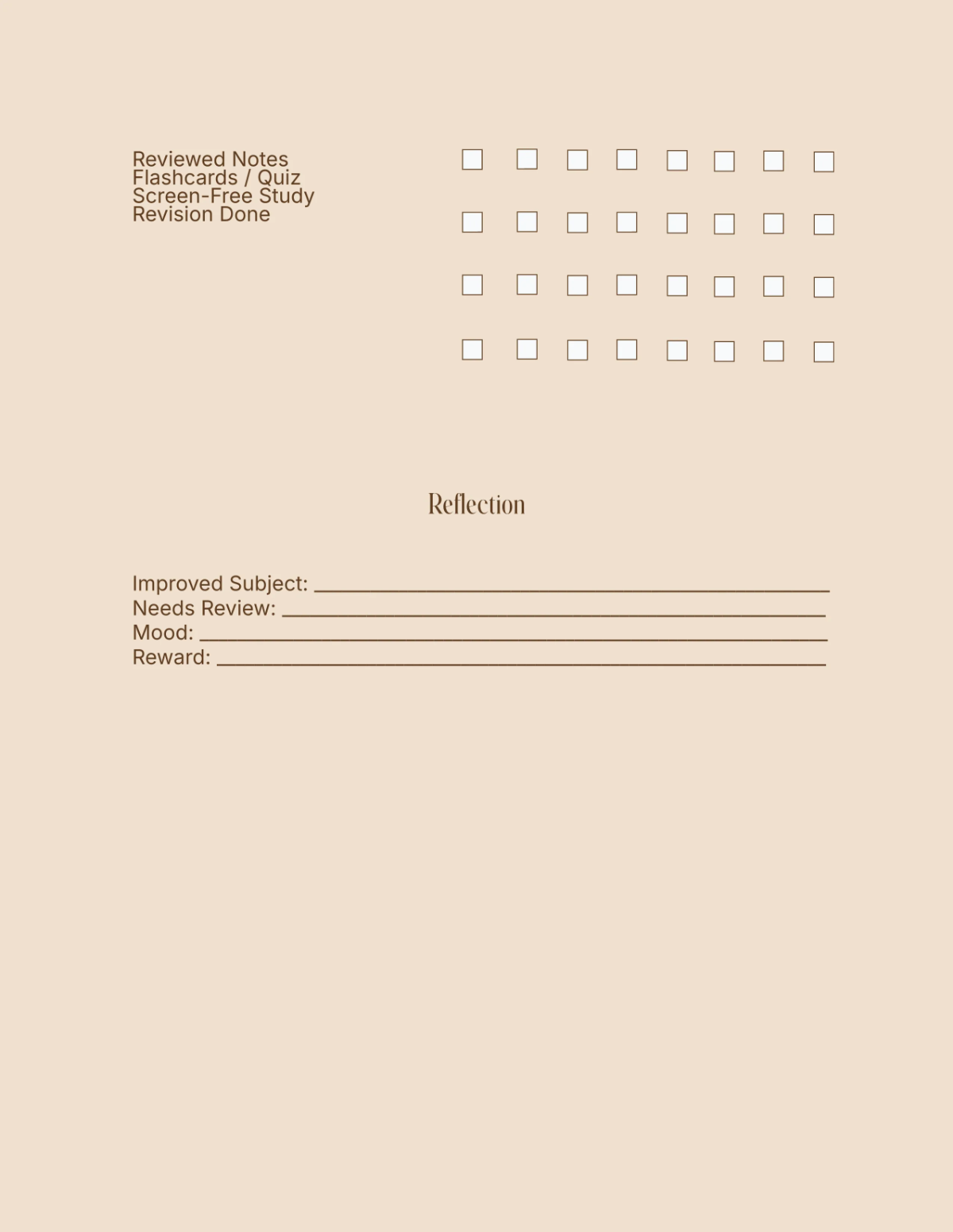 Free Simple Aesthetic Study Planner Template to Edit Online