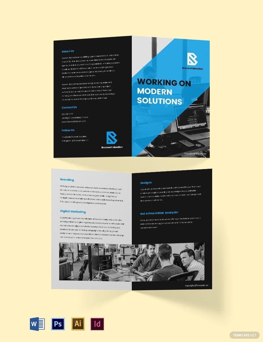 Bi-fold Simple Agency Brochure Template