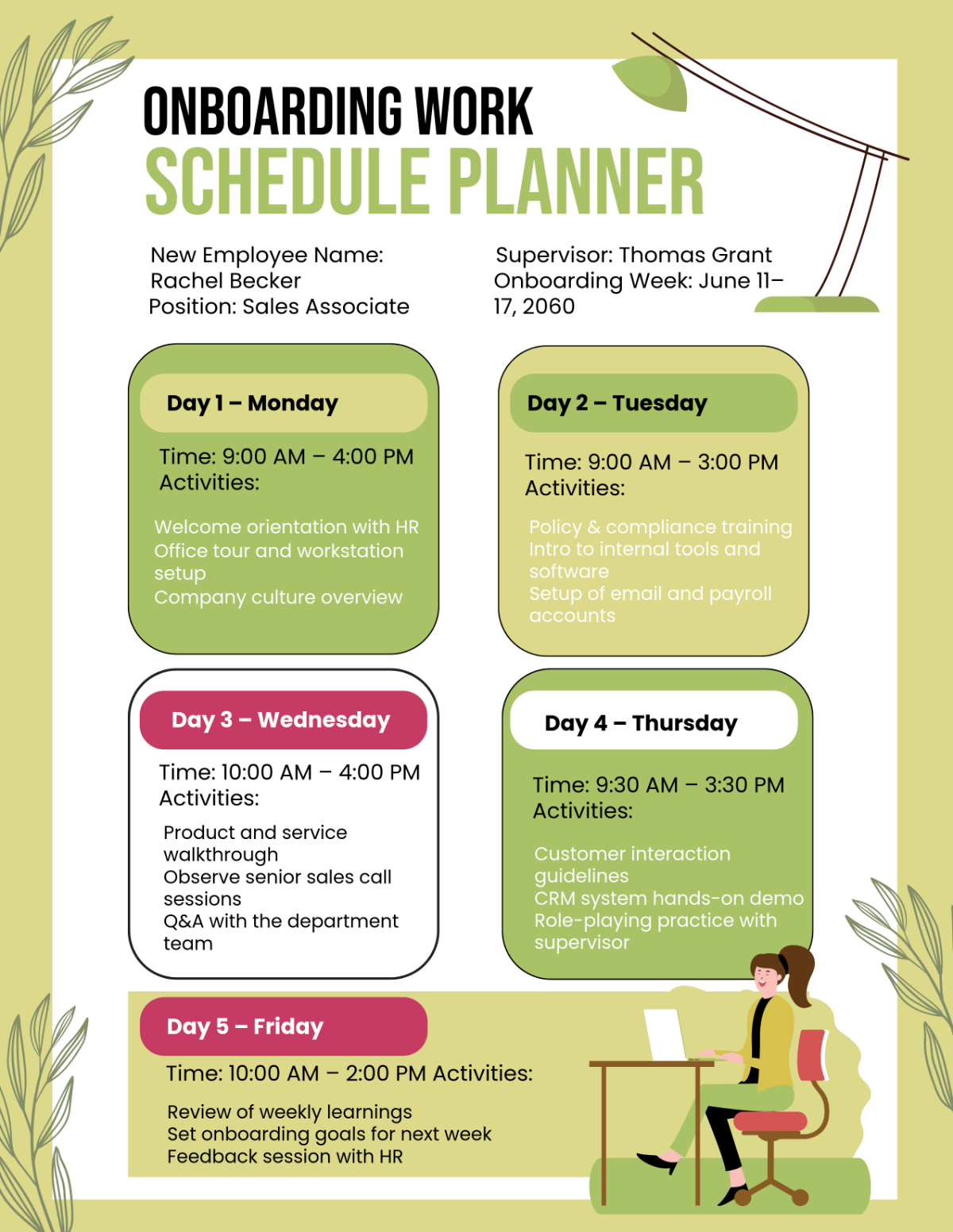 Free Work Schedule Planner Templates To Customize Online Free Work Schedule Planner Templates To Customize Online