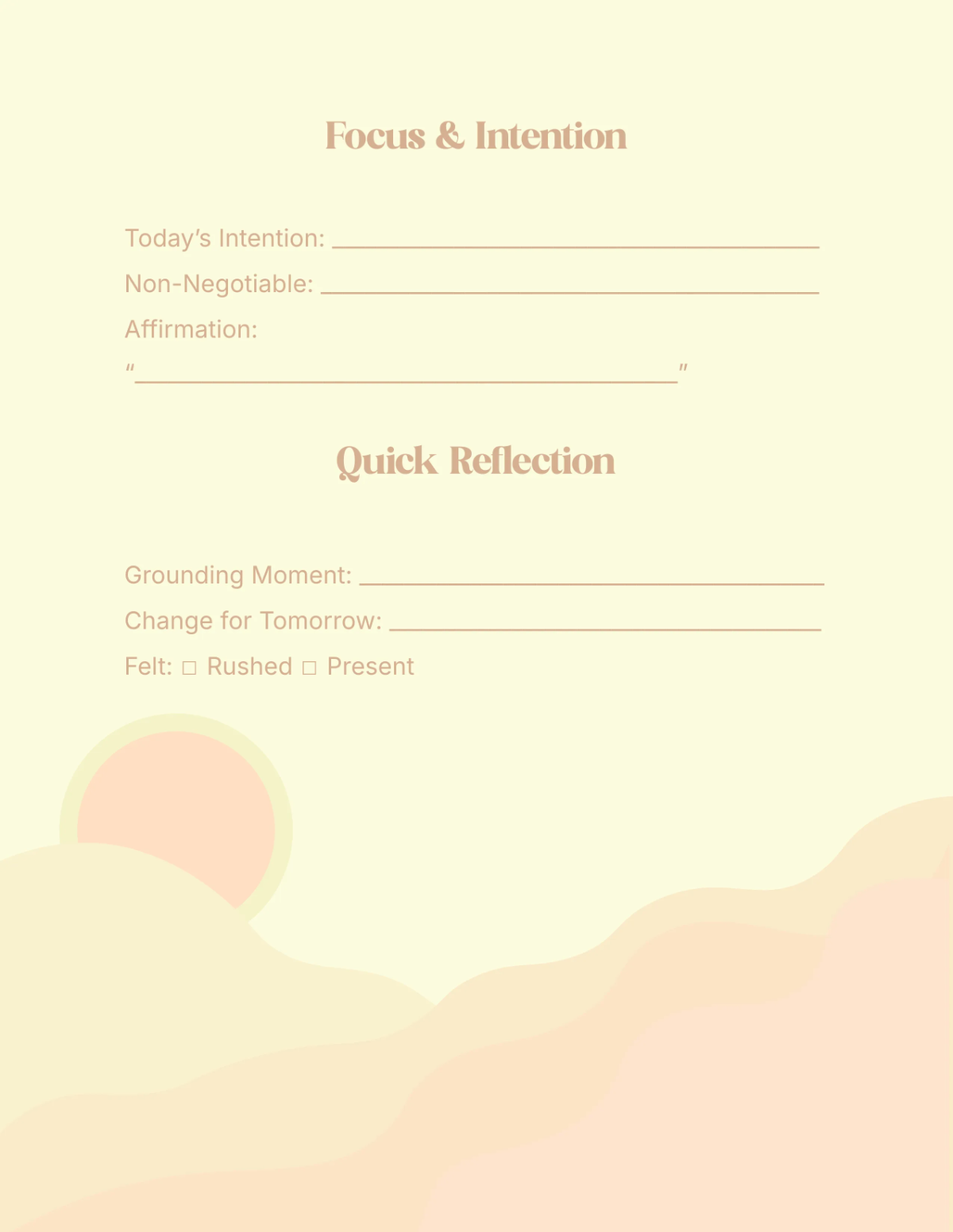 Free Aesthetic Morning Routine Planner Template to Edit Online