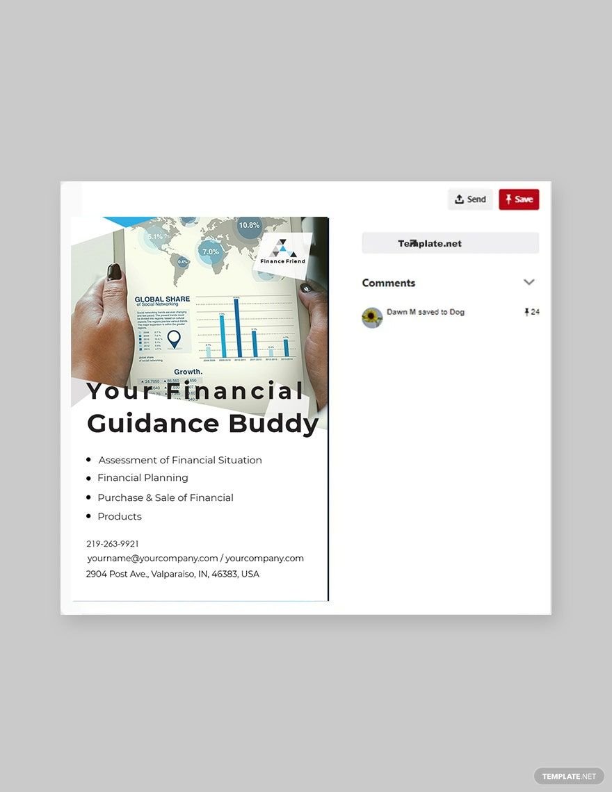 Finance Consultant Pinterest Pin Template