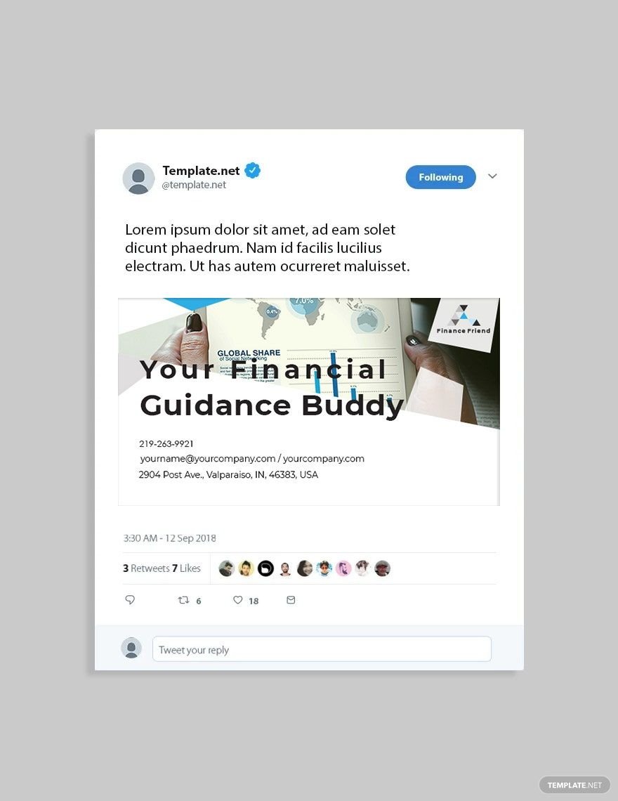 Finance Consultant Twitter Post Template