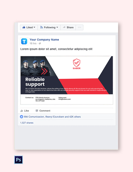 Security Guard Services Tumblr Post Template - Download in PSD ...