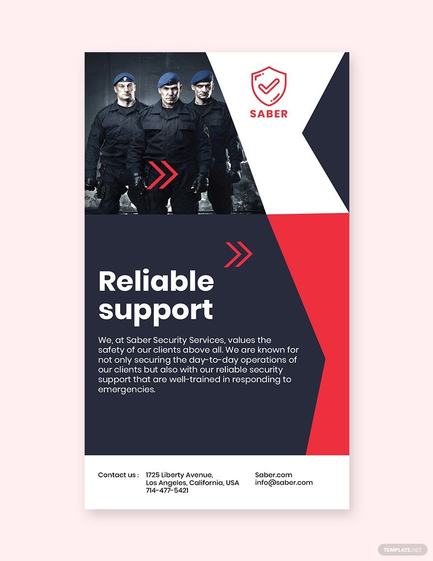 Security Guard Services Whatsapp Post Template in PSD