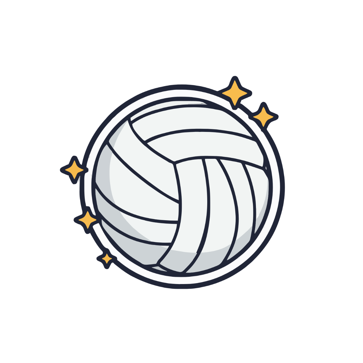 Free Volleyball Sticker Clipart to Edit Online