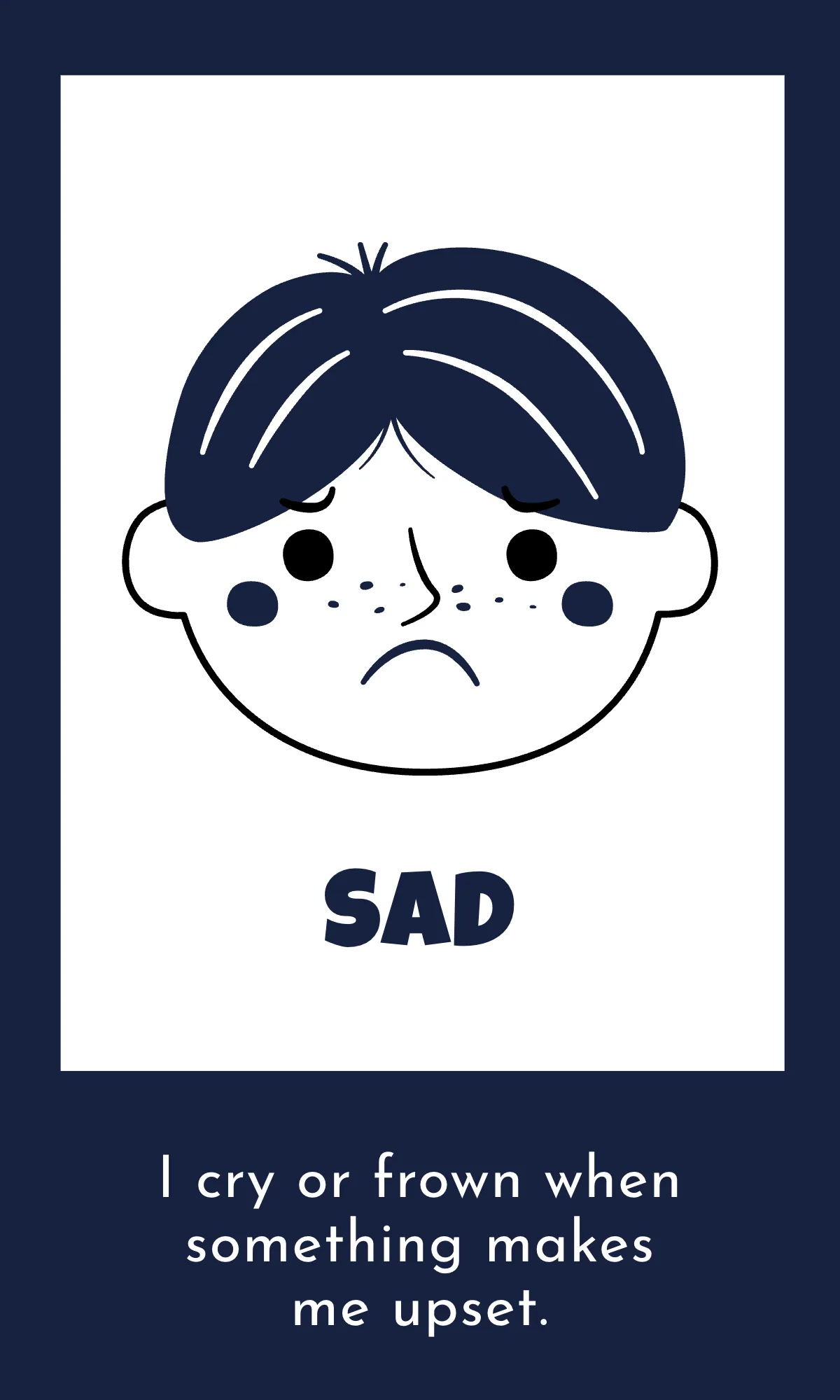 Free Emotions Flashcard for Kids Template to Edit Online