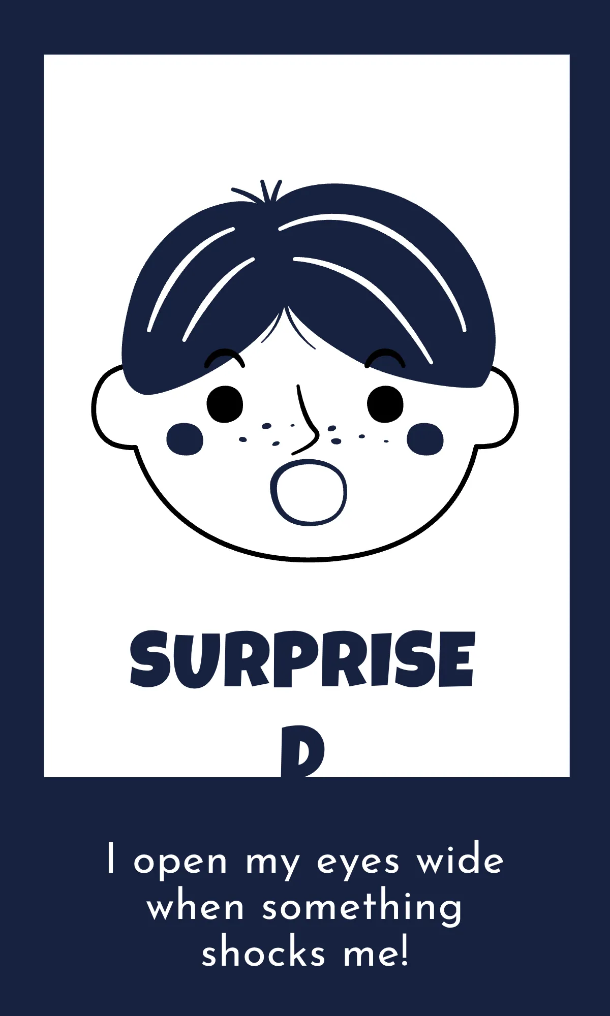 Free Emotions Flashcard for Kids Template to Edit Online