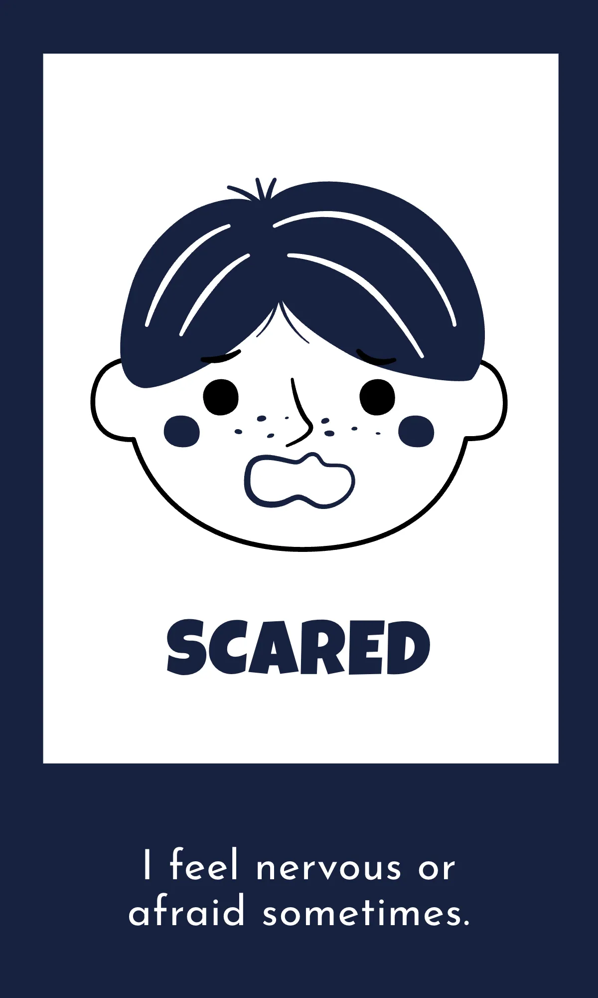 Free Emotions Flashcard for Kids Template to Edit Online