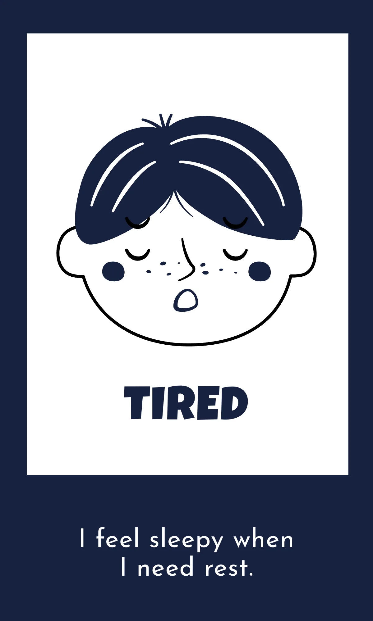 Free Emotions Flashcard for Kids Template to Edit Online