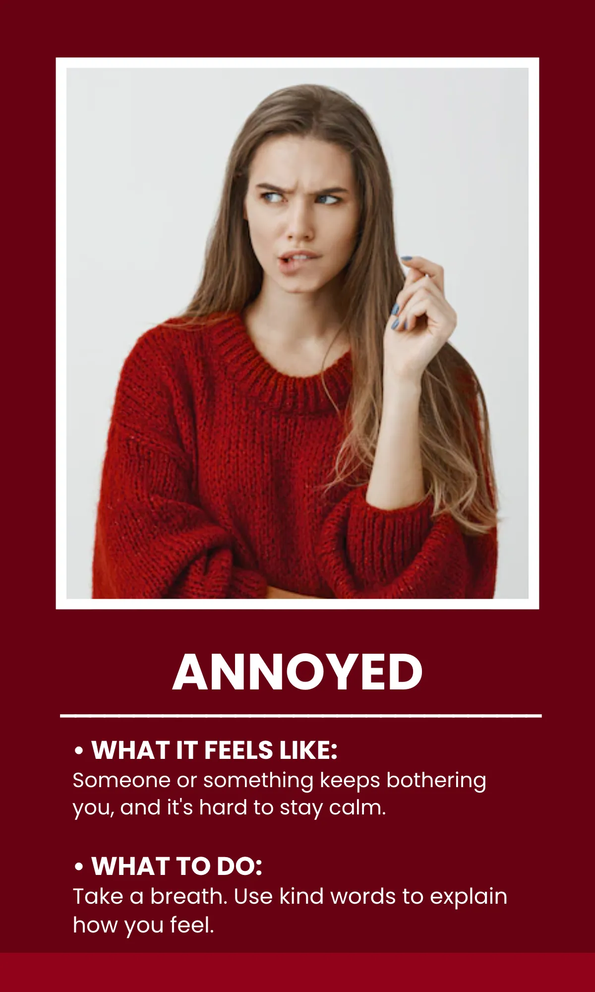Free Anger Emotions Flashcard Template to Edit Online