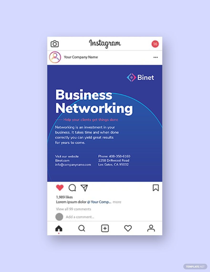 Business Networking Instagram Post Template