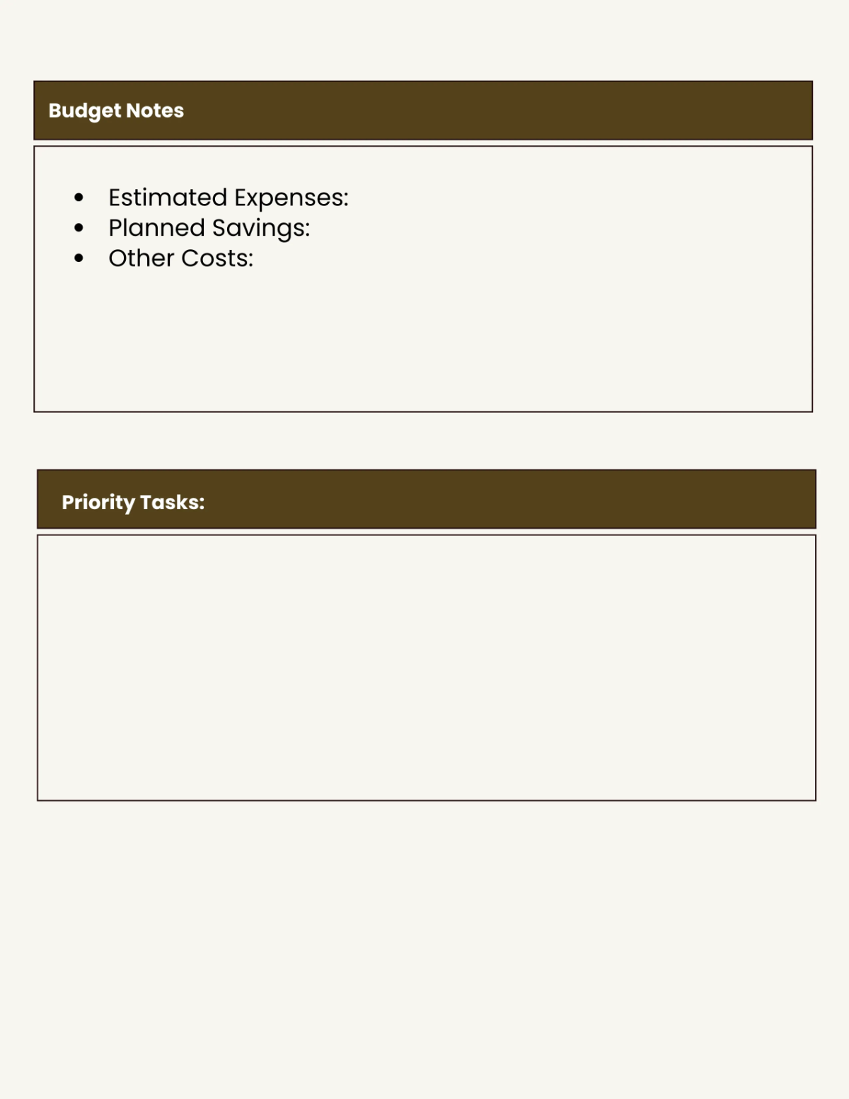 Free Two Page Monthly Planner Template to Edit Online
