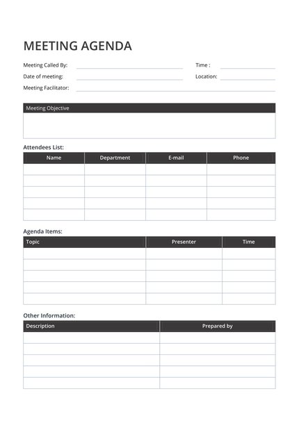 Workshop Agenda Template: Download 65+ Meeting Minutes in Word ...