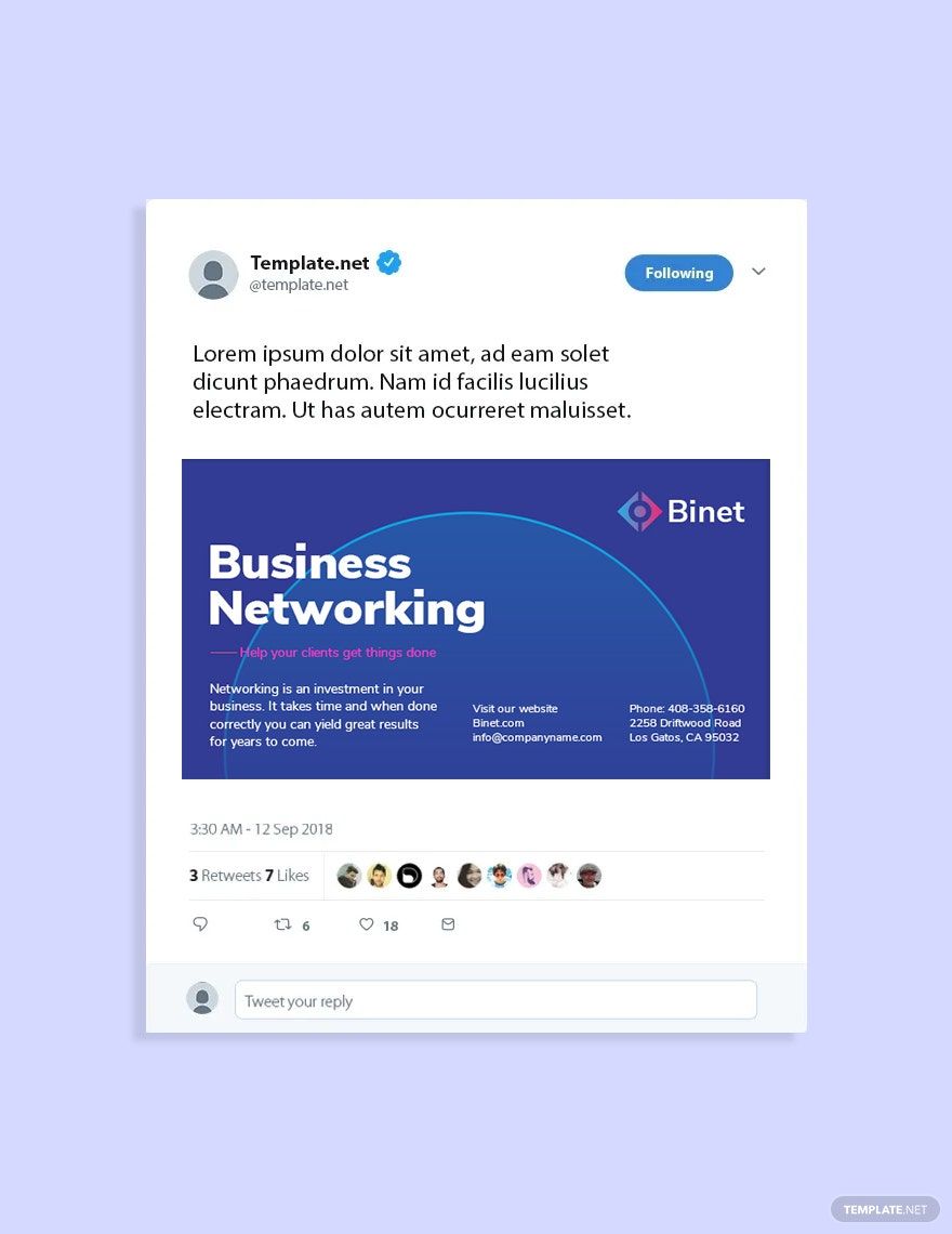 Business Networking Twitter Post Template